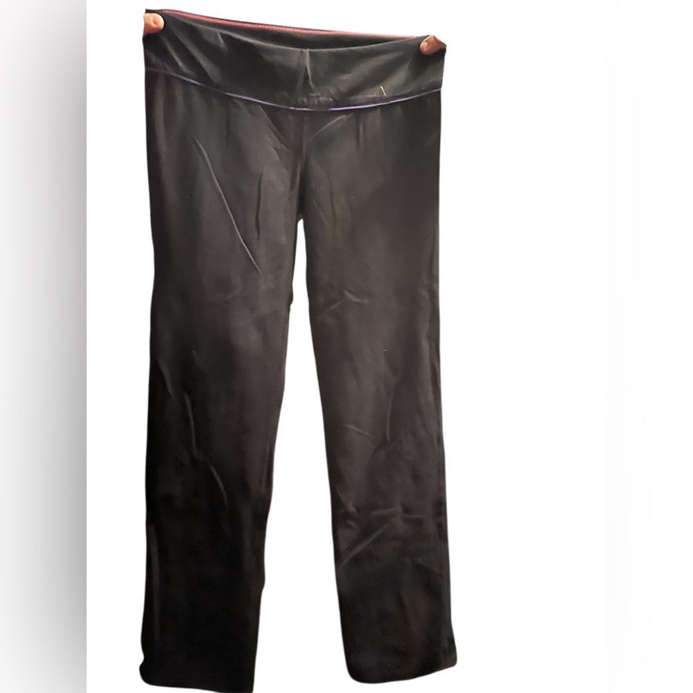 TNA Black Yoga Pants - Purple Line - Size Large